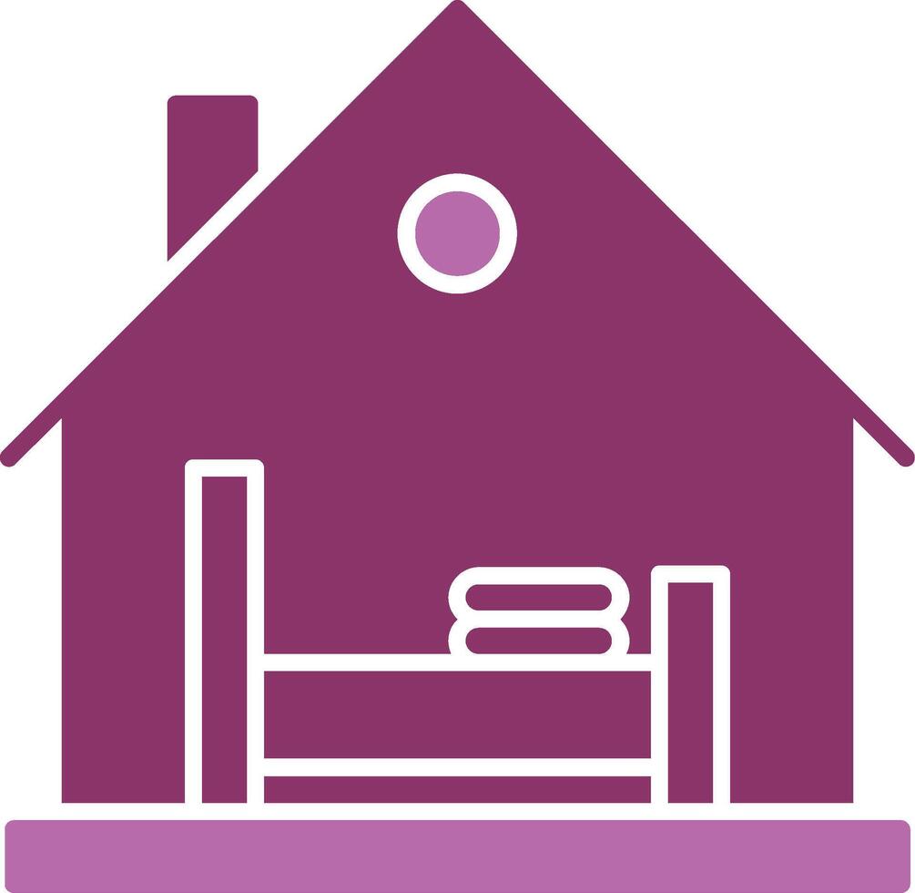 Blanket Glyph Two Colour Icon vector