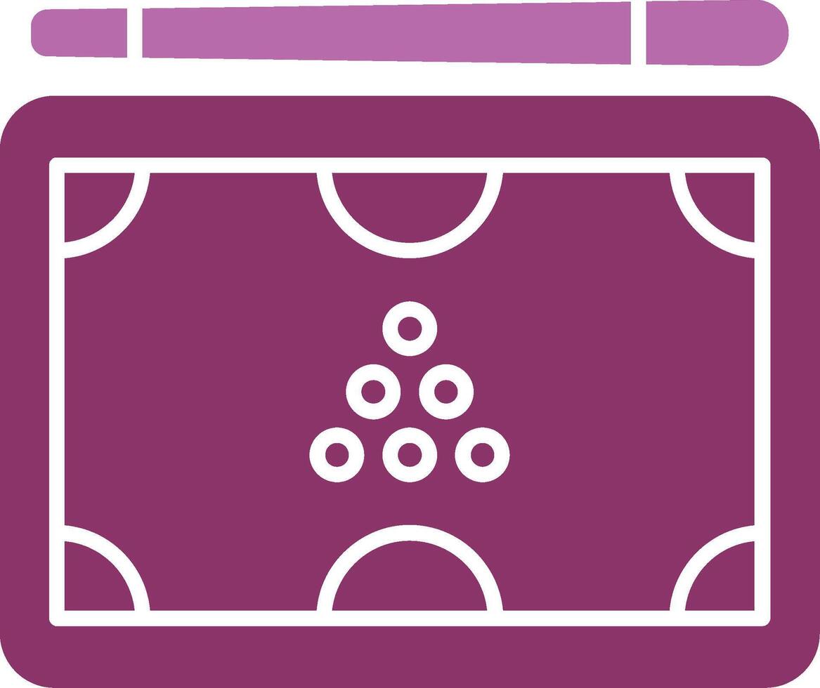 Billiard Glyph Two Colour Icon vector