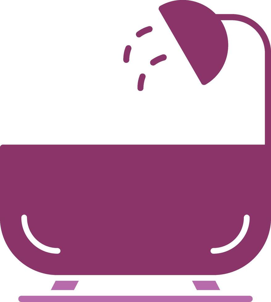 Shower Glyph Two Colour Icon vector