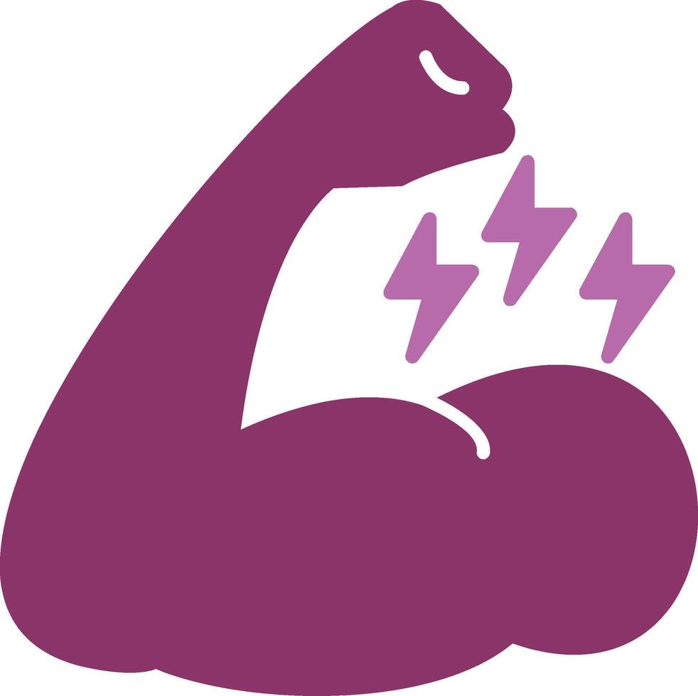 Muscle Glyph Two Colour Icon vector