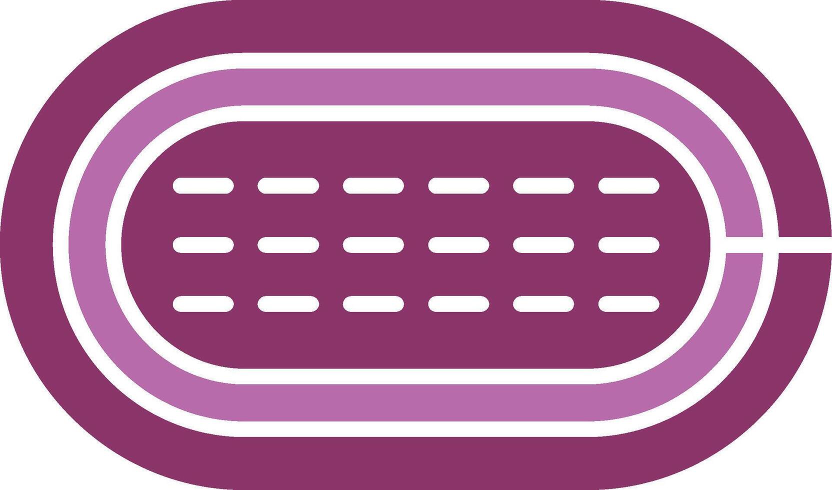 Running Track Glyph Two Colour Icon vector