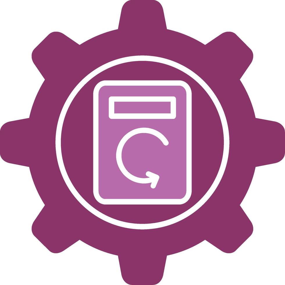 Process Data Glyph Two Colour Icon vector