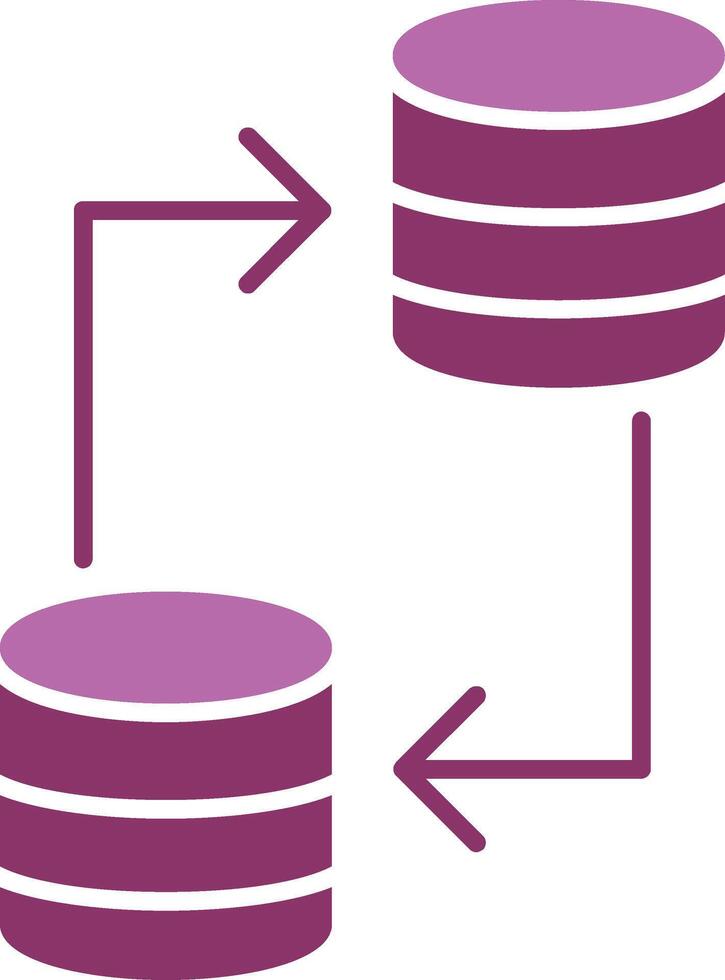 Data Transfer Glyph Two Colour Icon vector