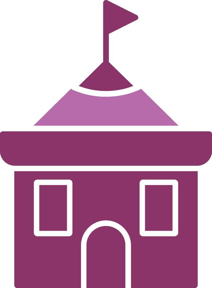 Temple Glyph Two Colour Icon vector