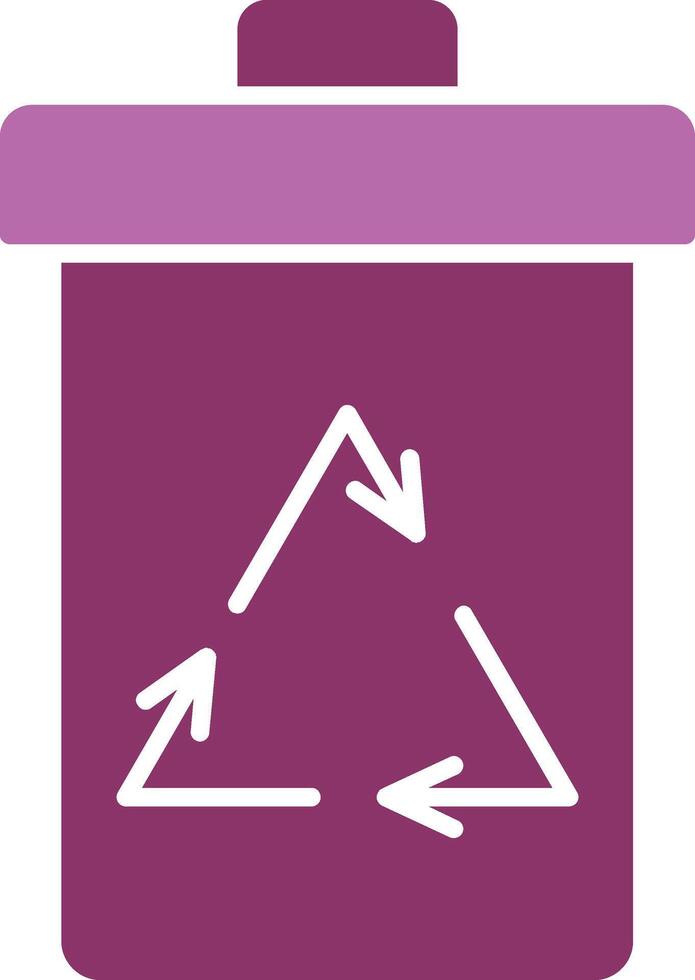 Recycle Bin Glyph Two Colour Icon vector