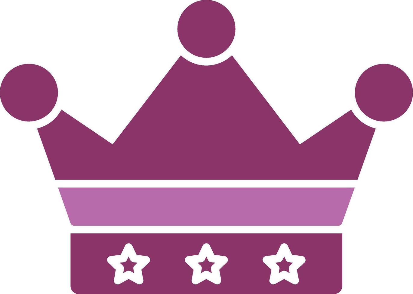 Crown Glyph Two Colour Icon vector