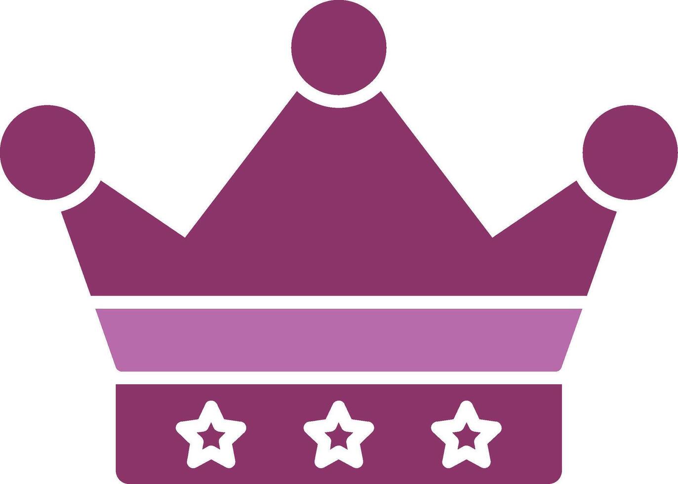 Crown Glyph Two Colour Icon vector