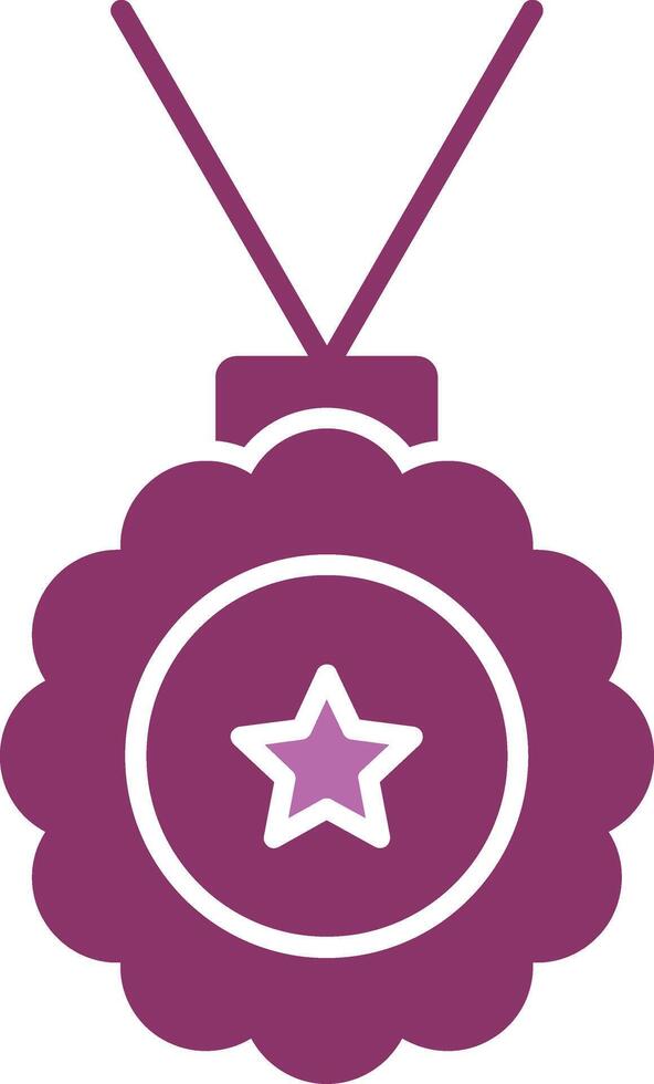 Medallion Glyph Two Colour Icon vector