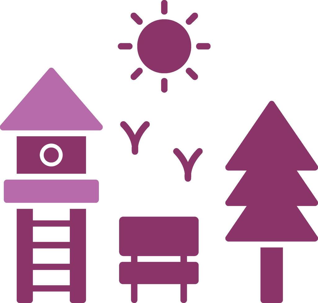 Playground Glyph Two Colour Icon vector