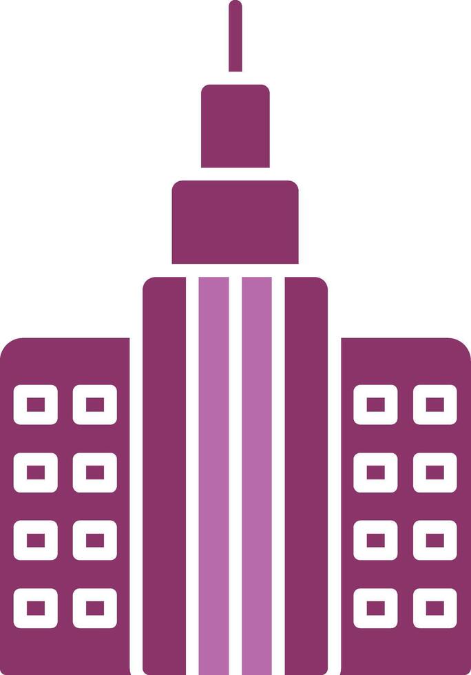 Skycraper Glyph Two Colour Icon vector