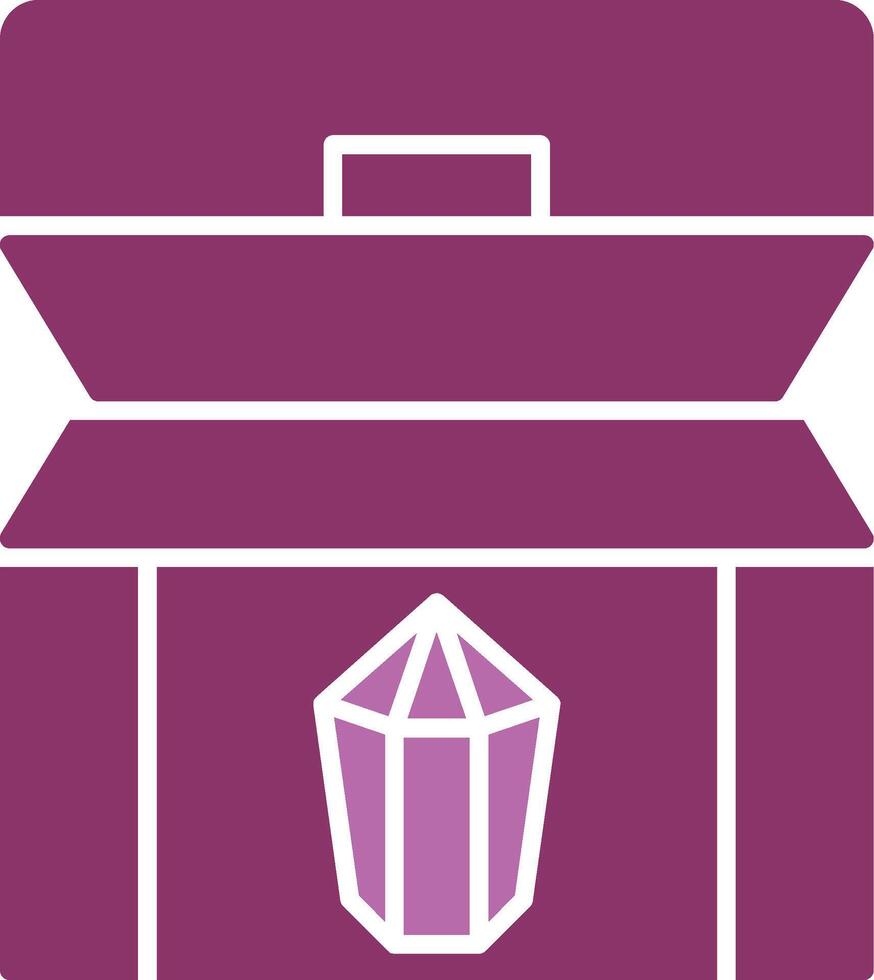 Treasure chest Glyph Two Colour Icon vector