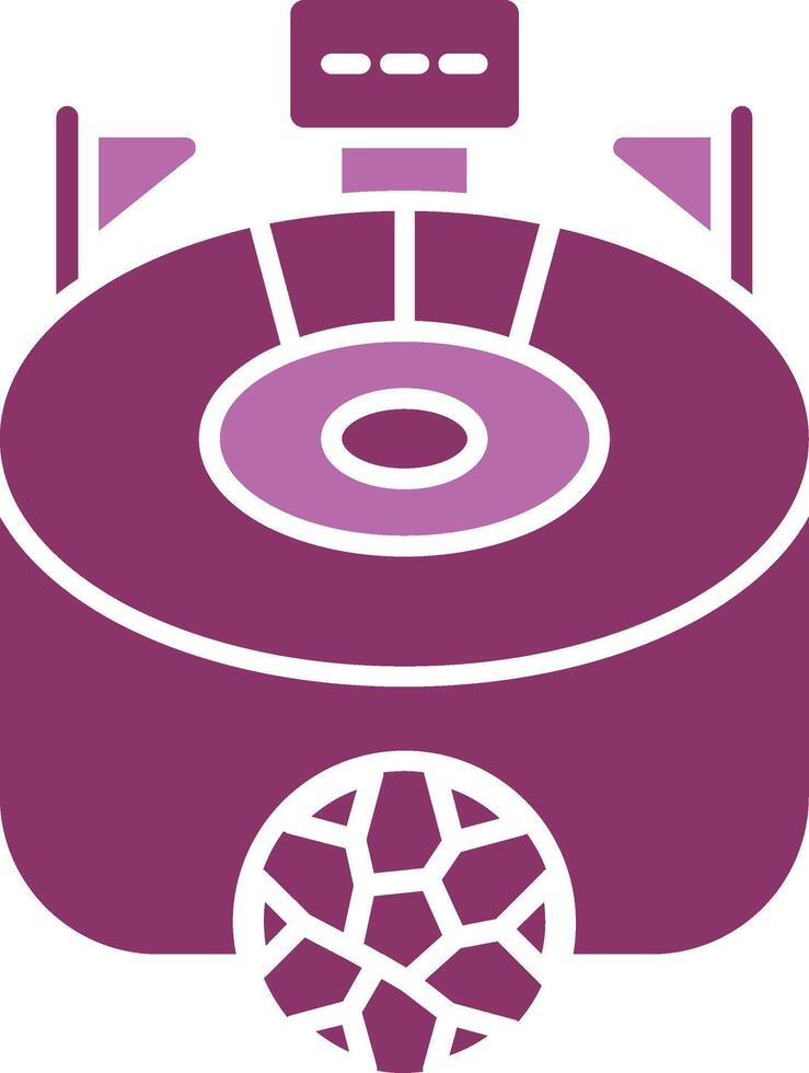 Stadium Glyph Two Colour Icon vector