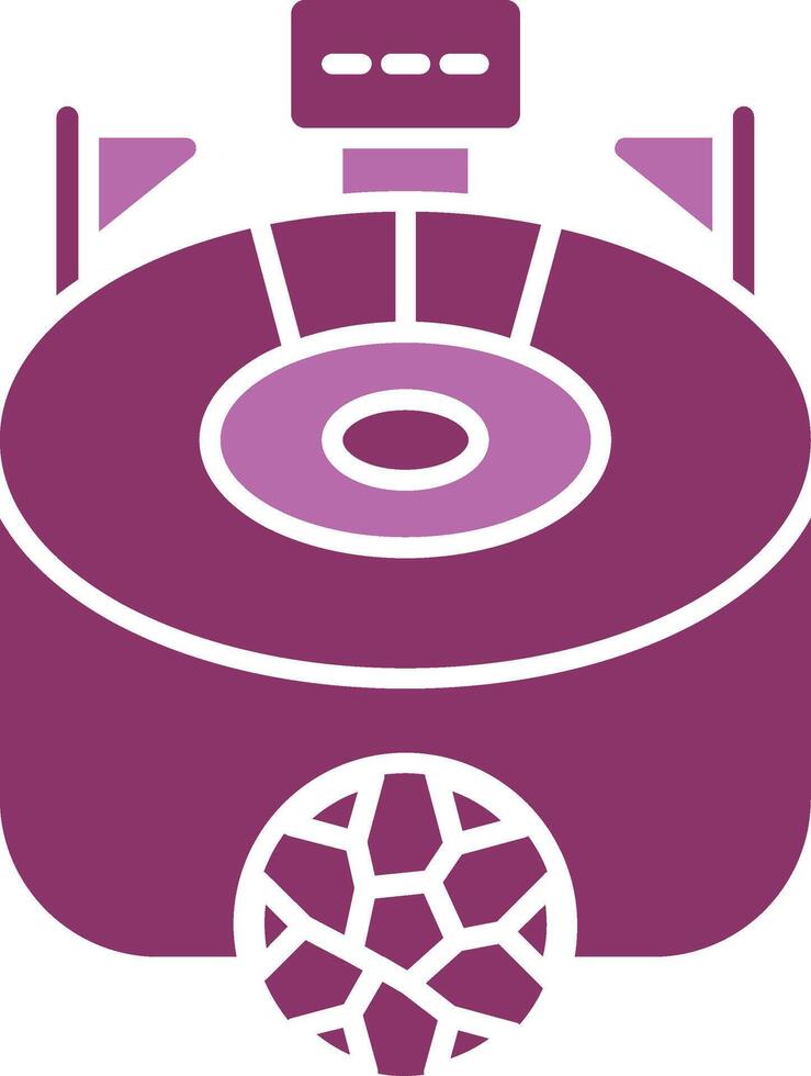 Stadium Glyph Two Colour Icon vector