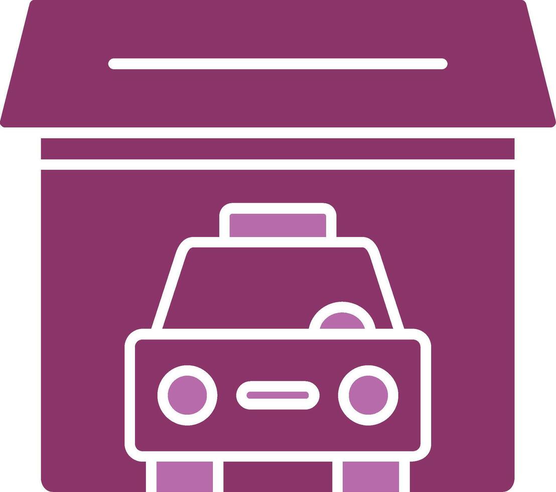 Garage Glyph Two Colour Icon vector