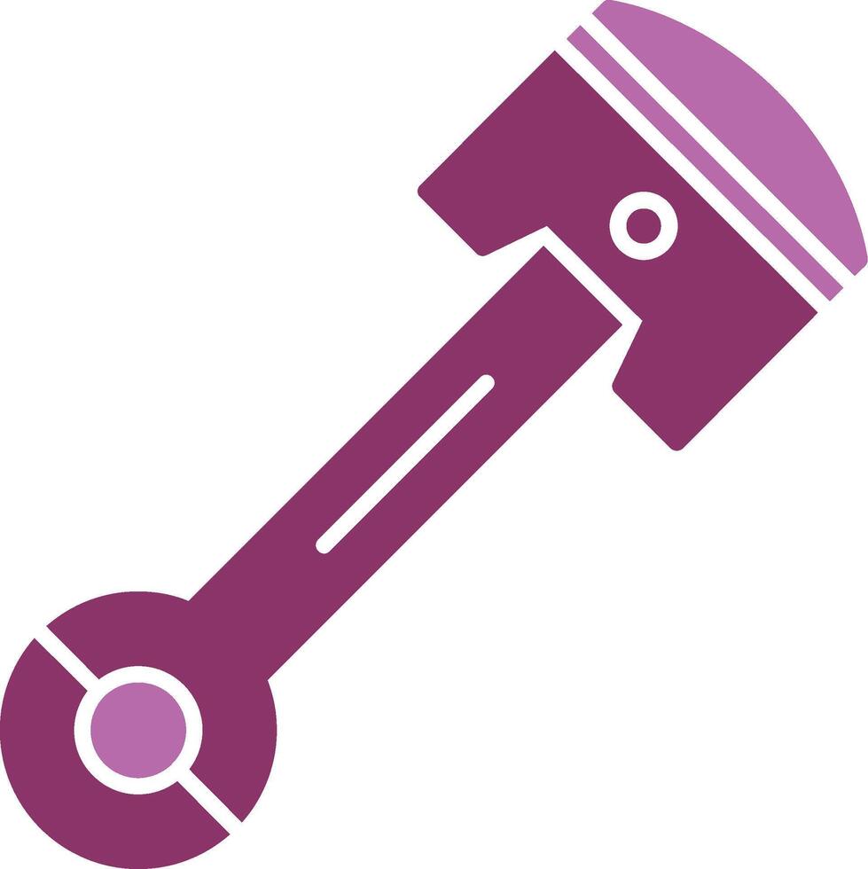 Piston Glyph Two Colour Icon vector