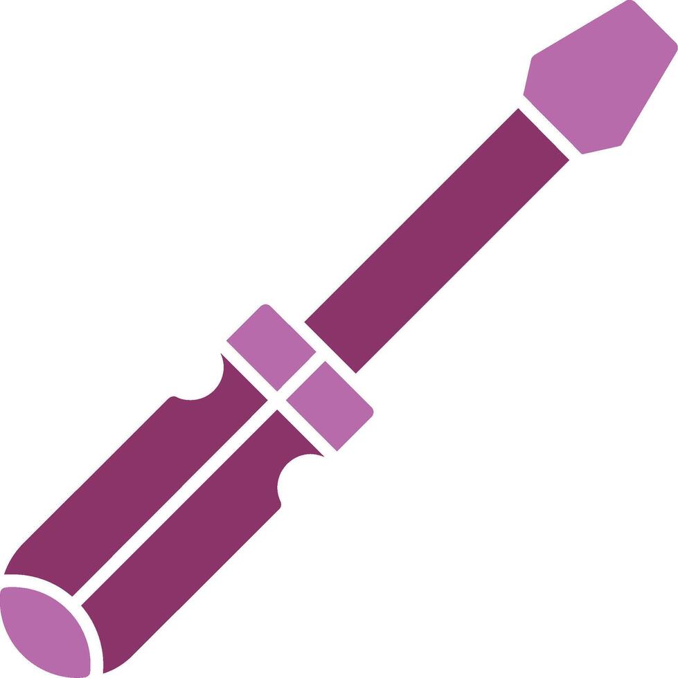 Screwdriver Glyph Two Colour Icon vector