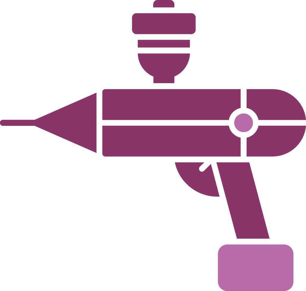 Airbrush Glyph Two Colour Icon vector