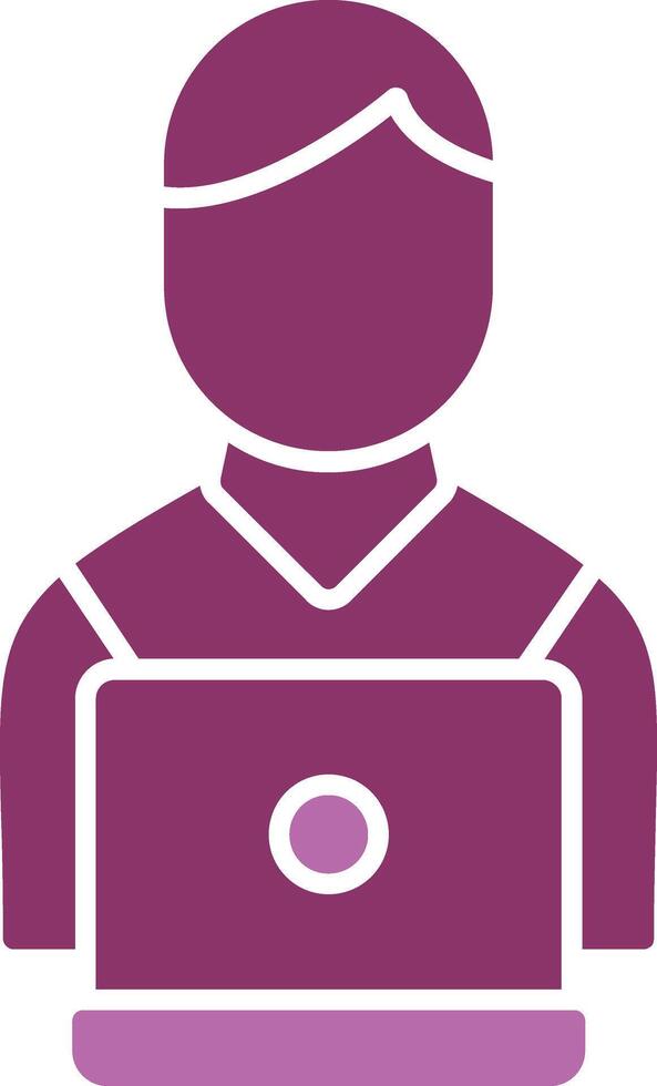 Working Glyph Two Colour Icon vector