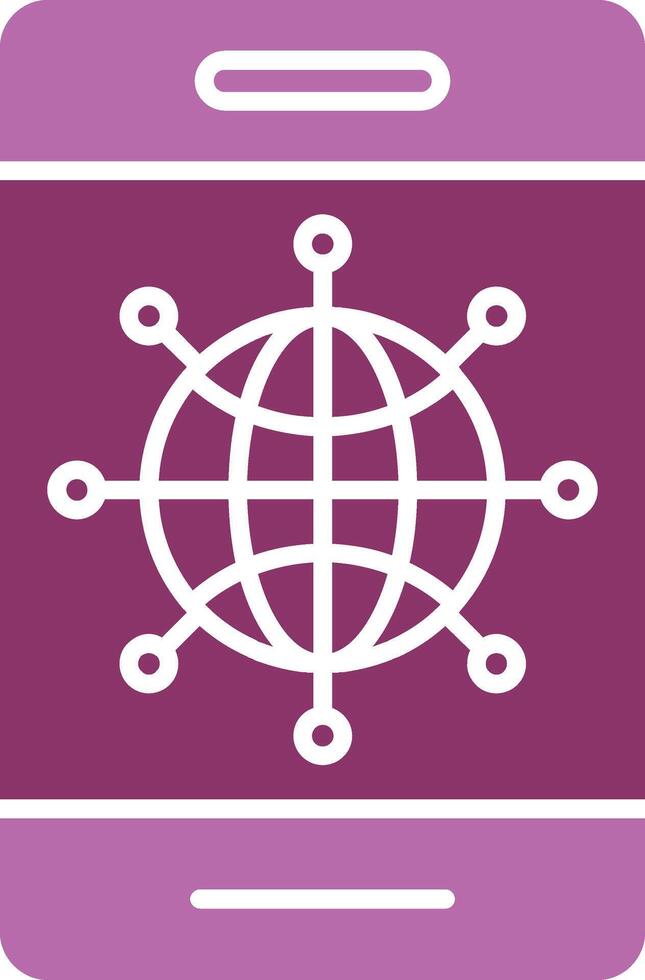 Internet Glyph Two Colour Icon vector