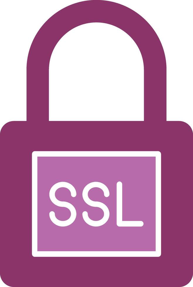 SSL Glyph Two Colour Icon vector