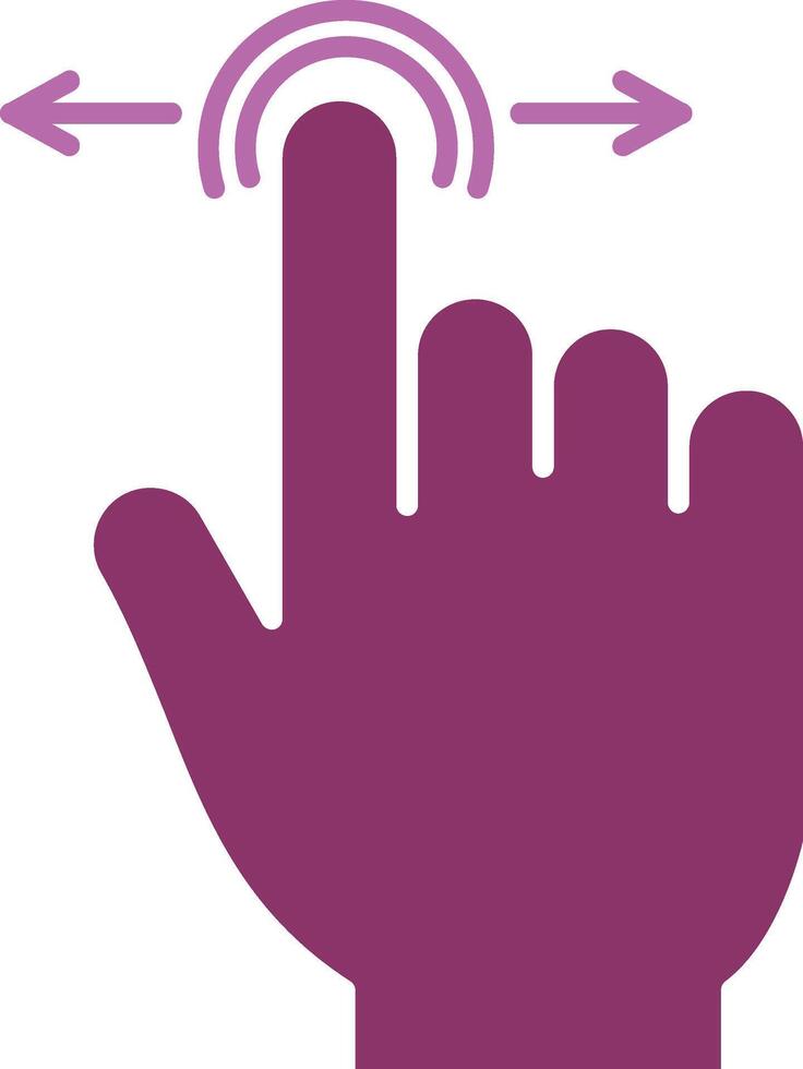 Swipe Glyph Two Colour Icon vector