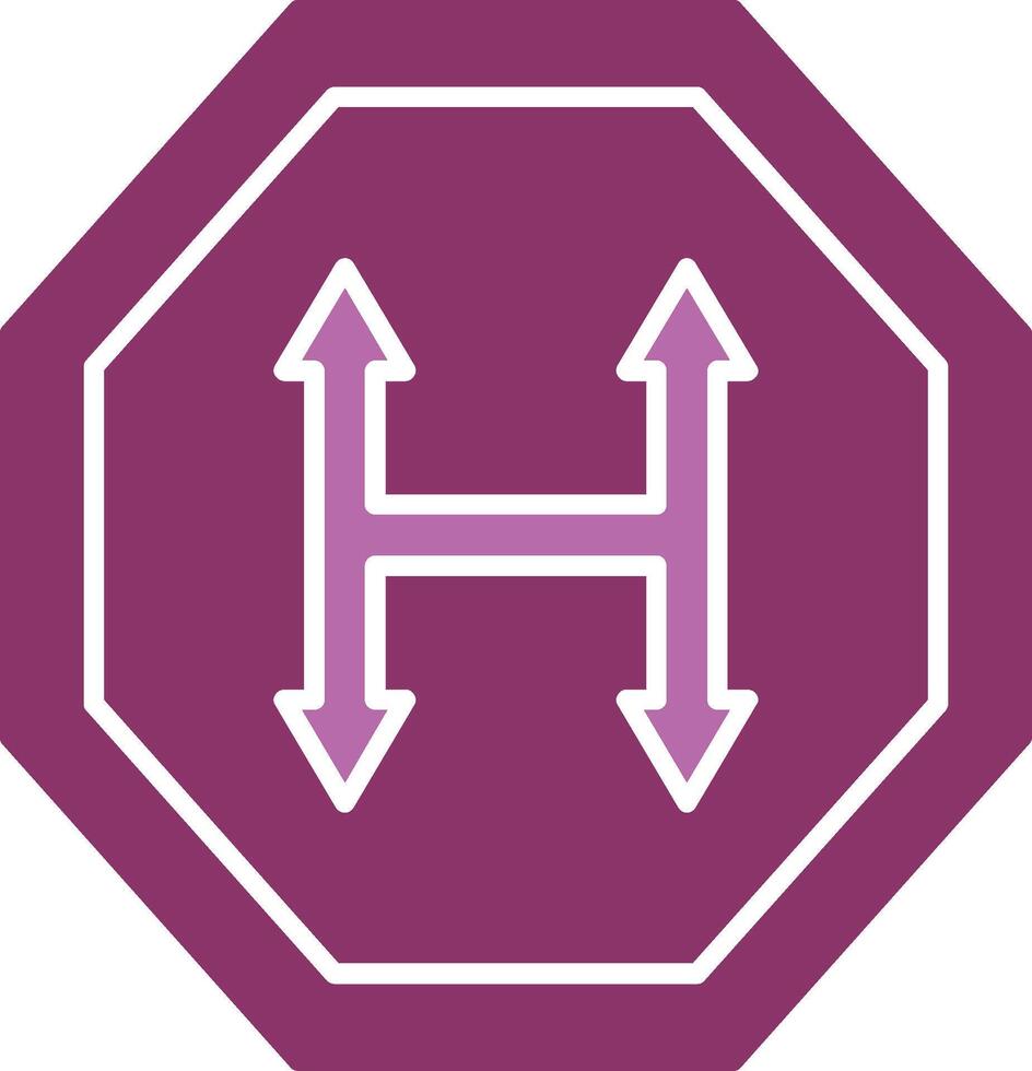 Junction Glyph Two Colour Icon vector