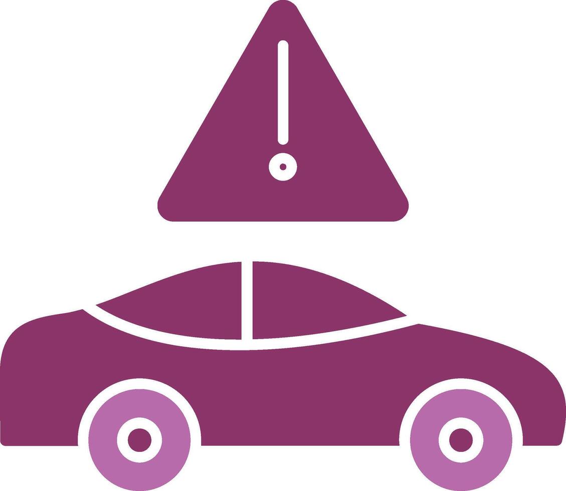 Traffic Jam Glyph Two Colour Icon vector