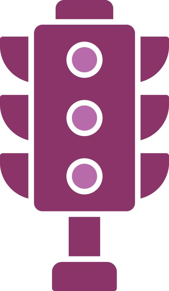 Traffic Lights Glyph Two Colour Icon vector