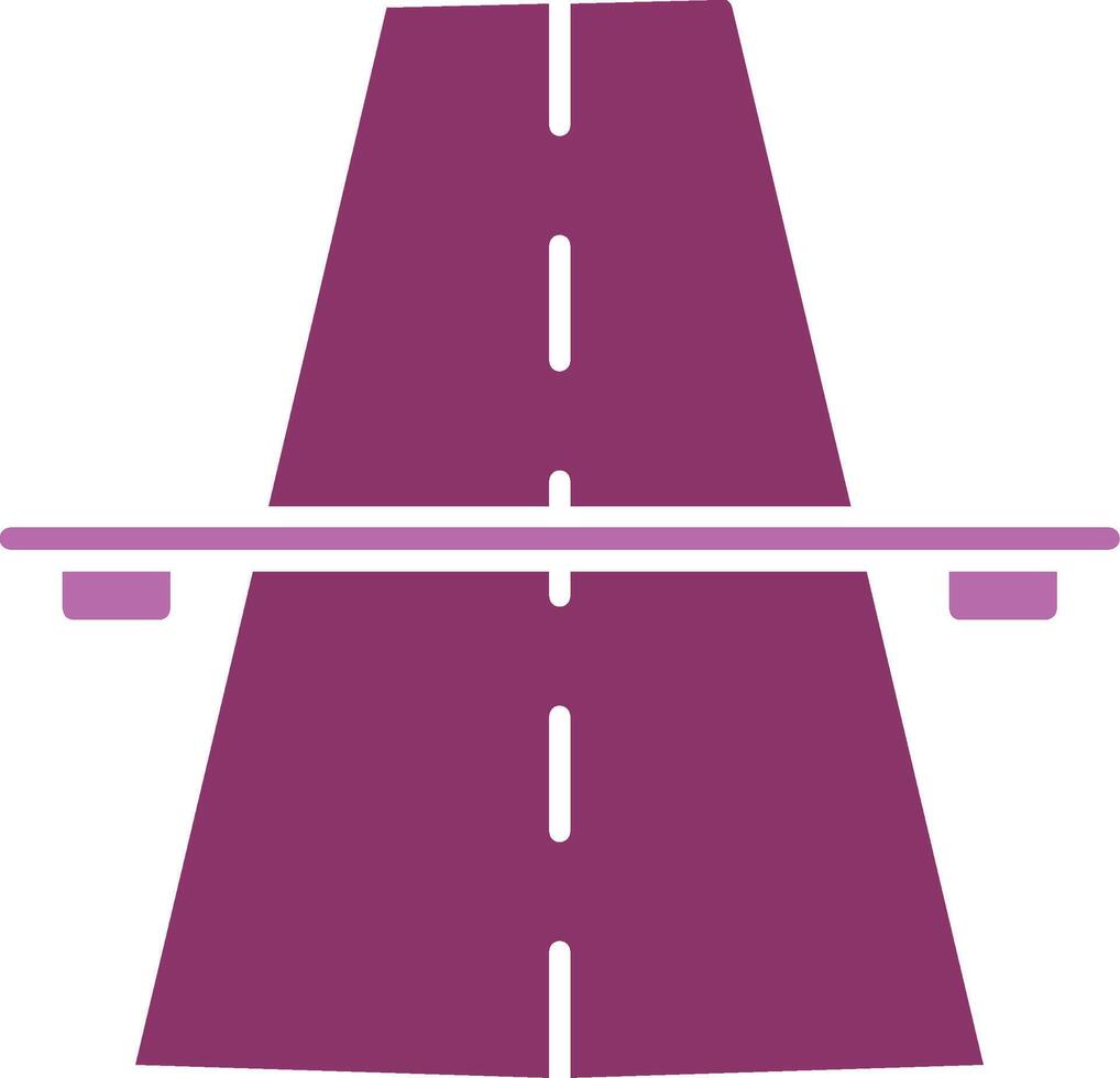 Highway Glyph Two Colour Icon vector