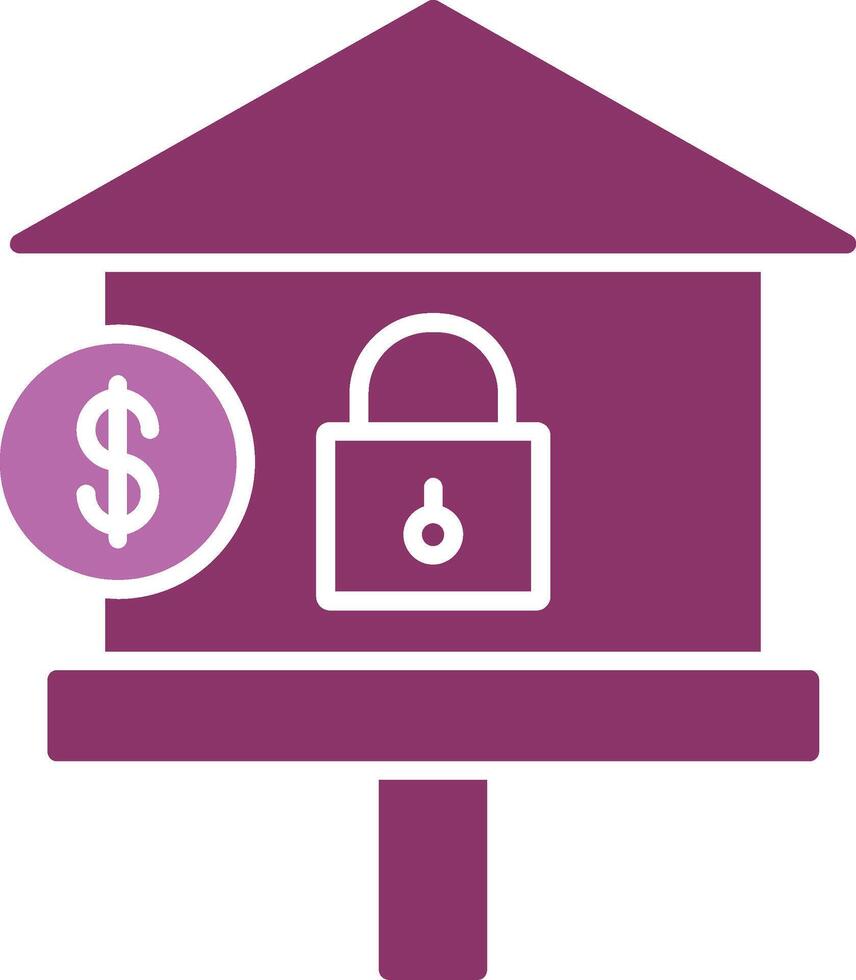 Eviction Glyph Two Colour Icon vector