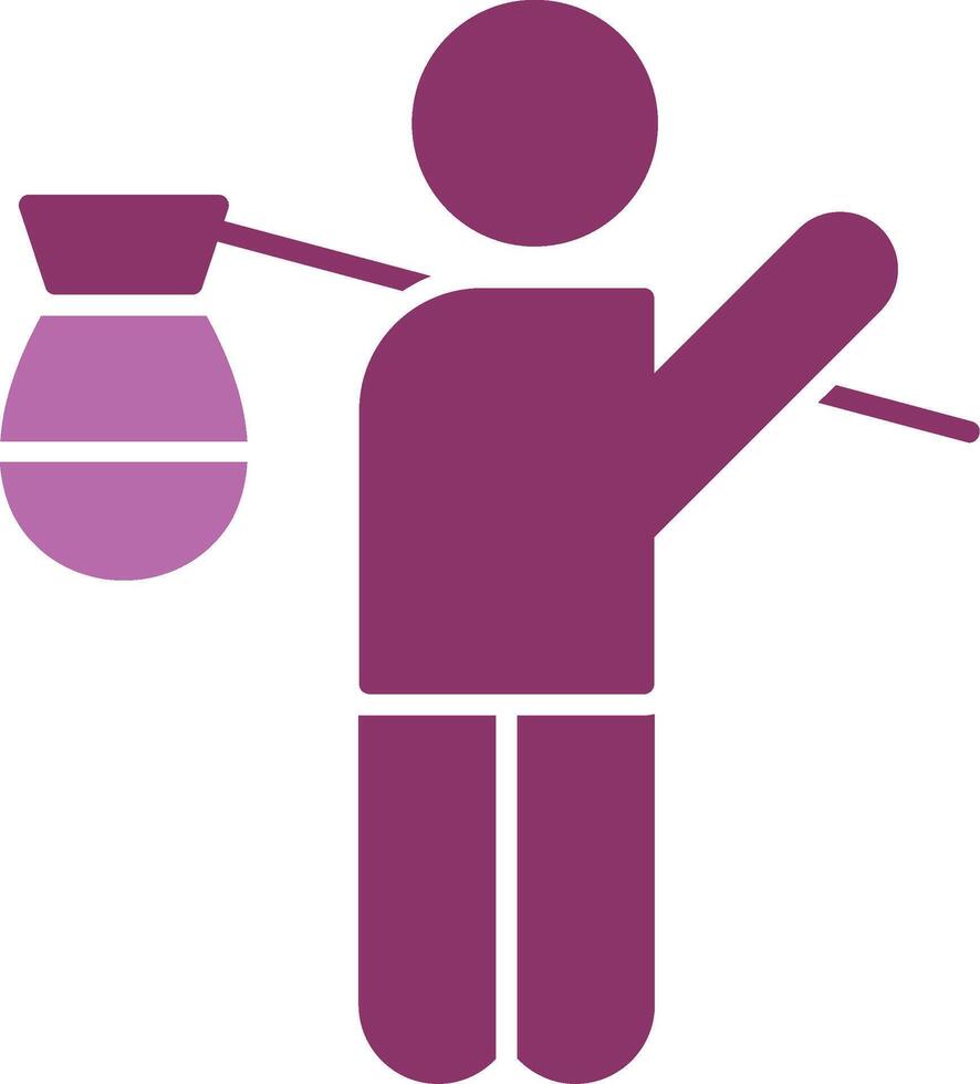 Refugee Glyph Two Colour Icon vector
