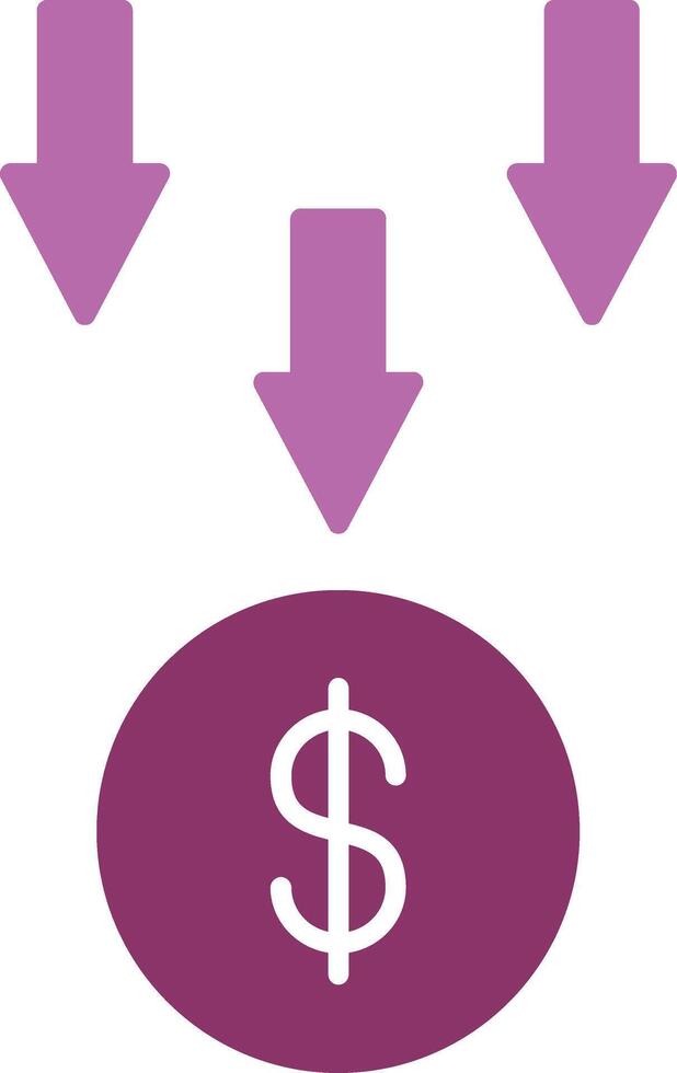 Bankruptcy Glyph Two Colour Icon vector