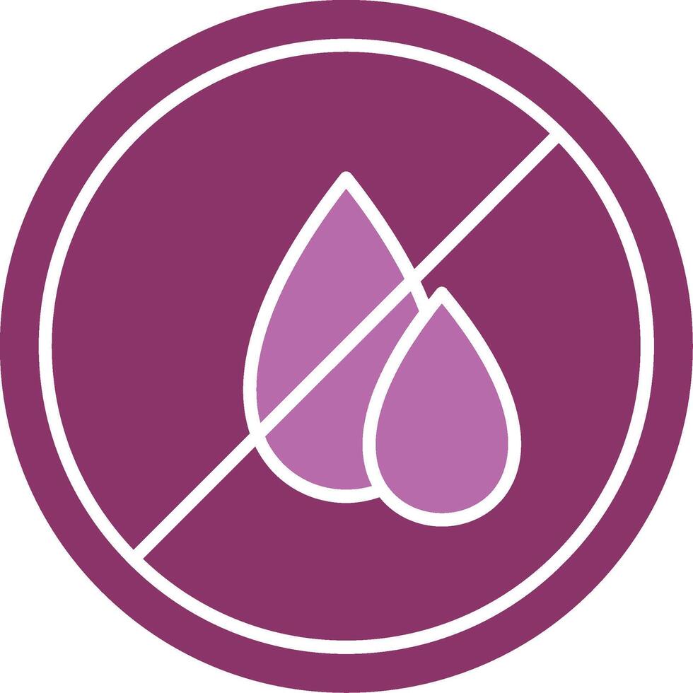 Water Scarcity Glyph Two Colour Icon vector