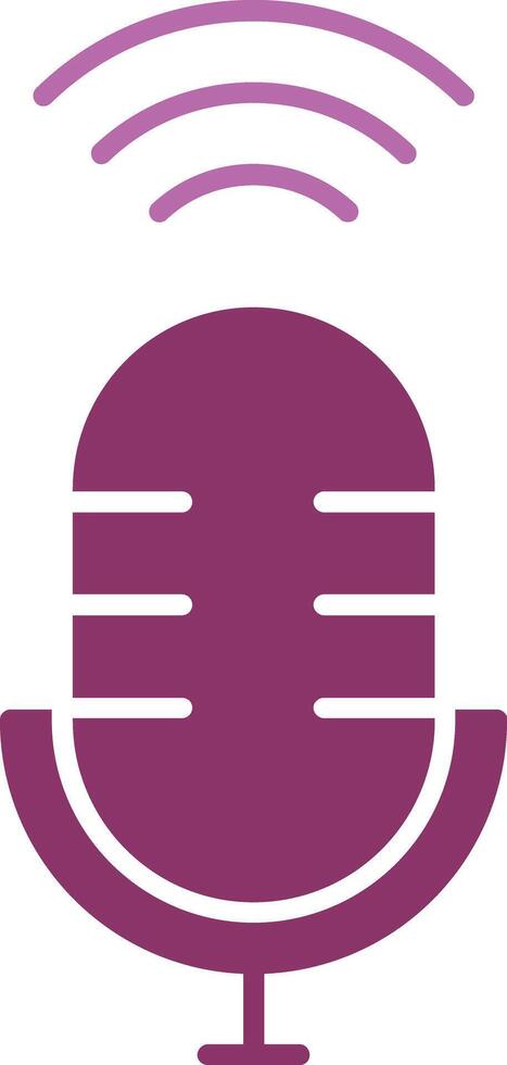 Voice Assistant Glyph Two Colour Icon vector