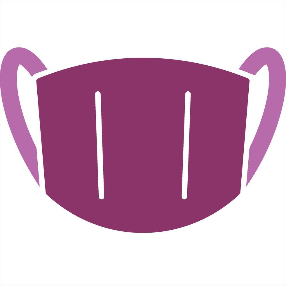 Medical Mask Glyph Two Colour Icon vector