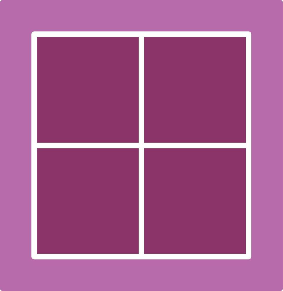 Window Glyph Two Colour Icon vector