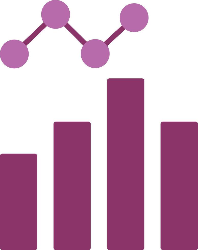 datos análisis glifo dos color icono vector