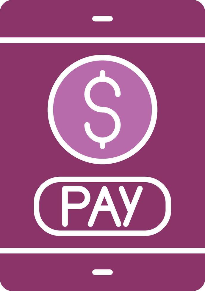 Mobile Payment Glyph Two Colour Icon vector