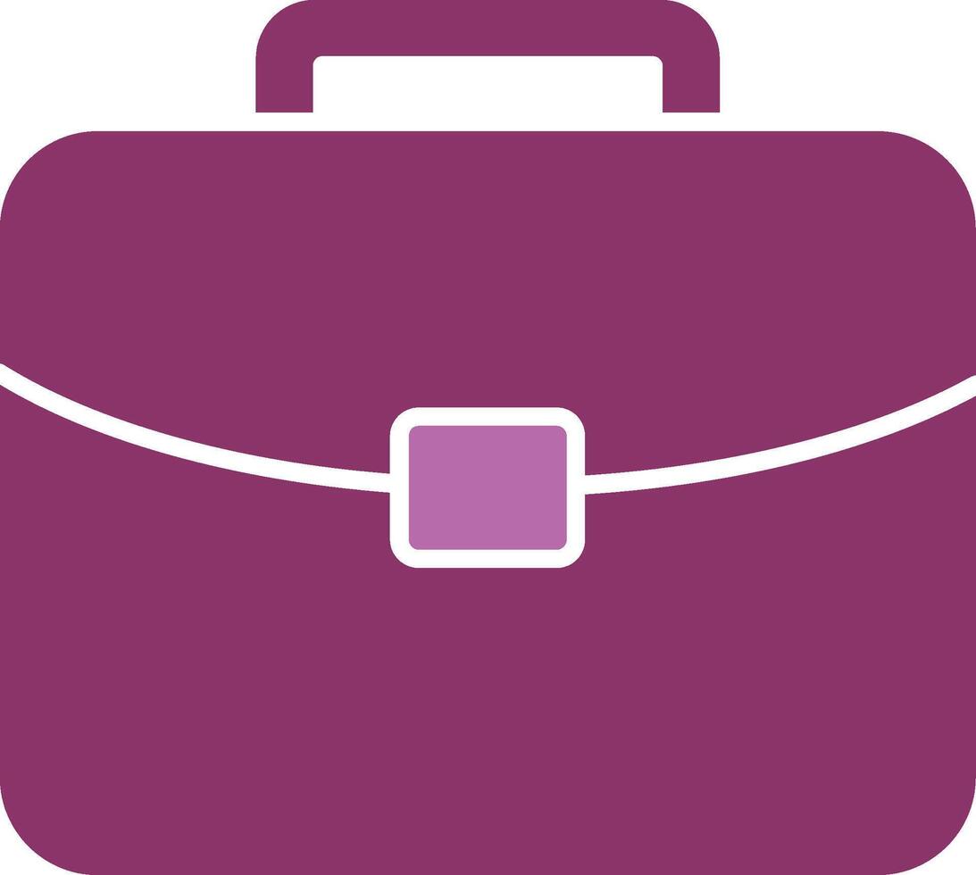 Brief Glyph Two Colour Icon vector