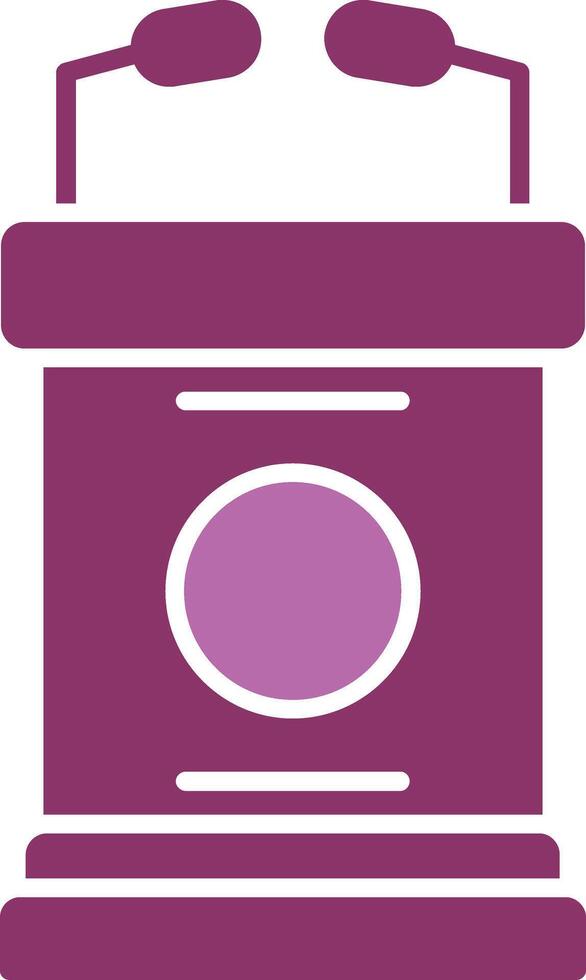 Lectern Glyph Two Colour Icon vector