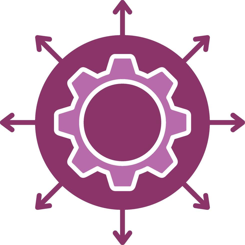 Expansion Glyph Two Colour Icon vector