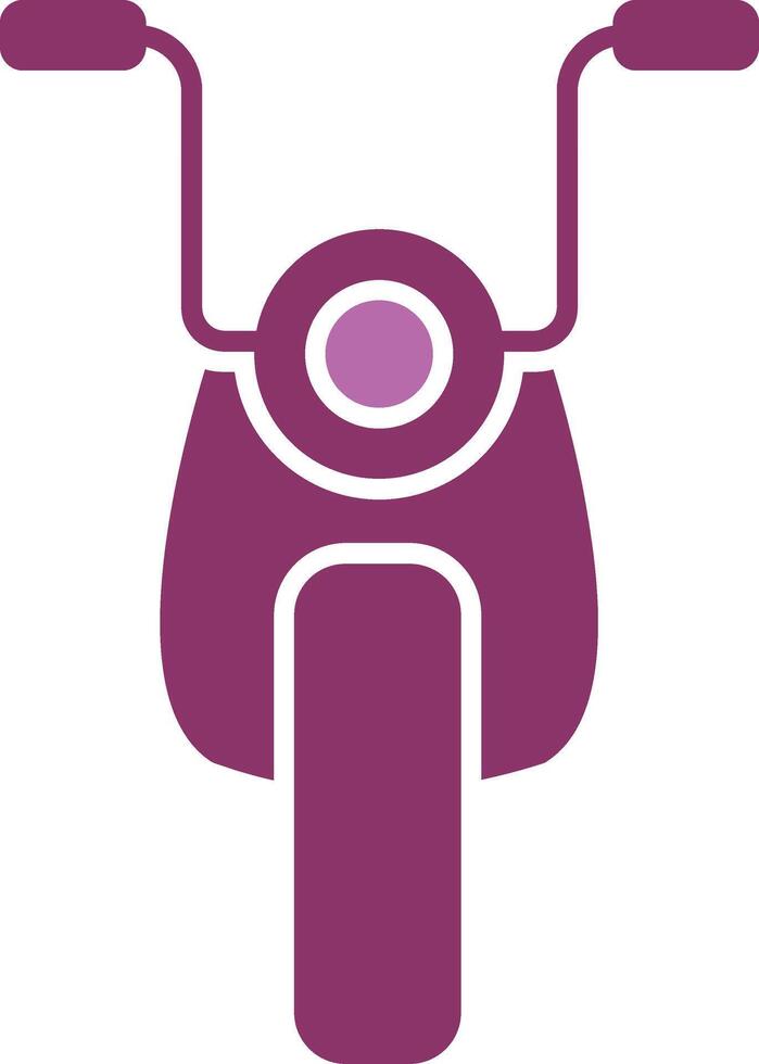 Motorcycle Glyph Two Colour Icon vector