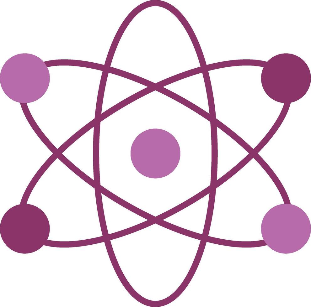 Atom Glyph Two Colour Icon vector