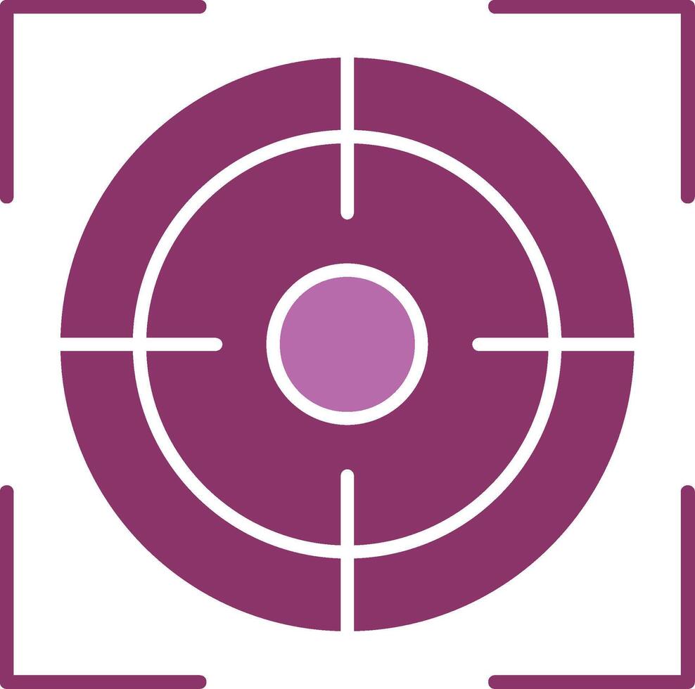 Focus Glyph Two Colour Icon vector