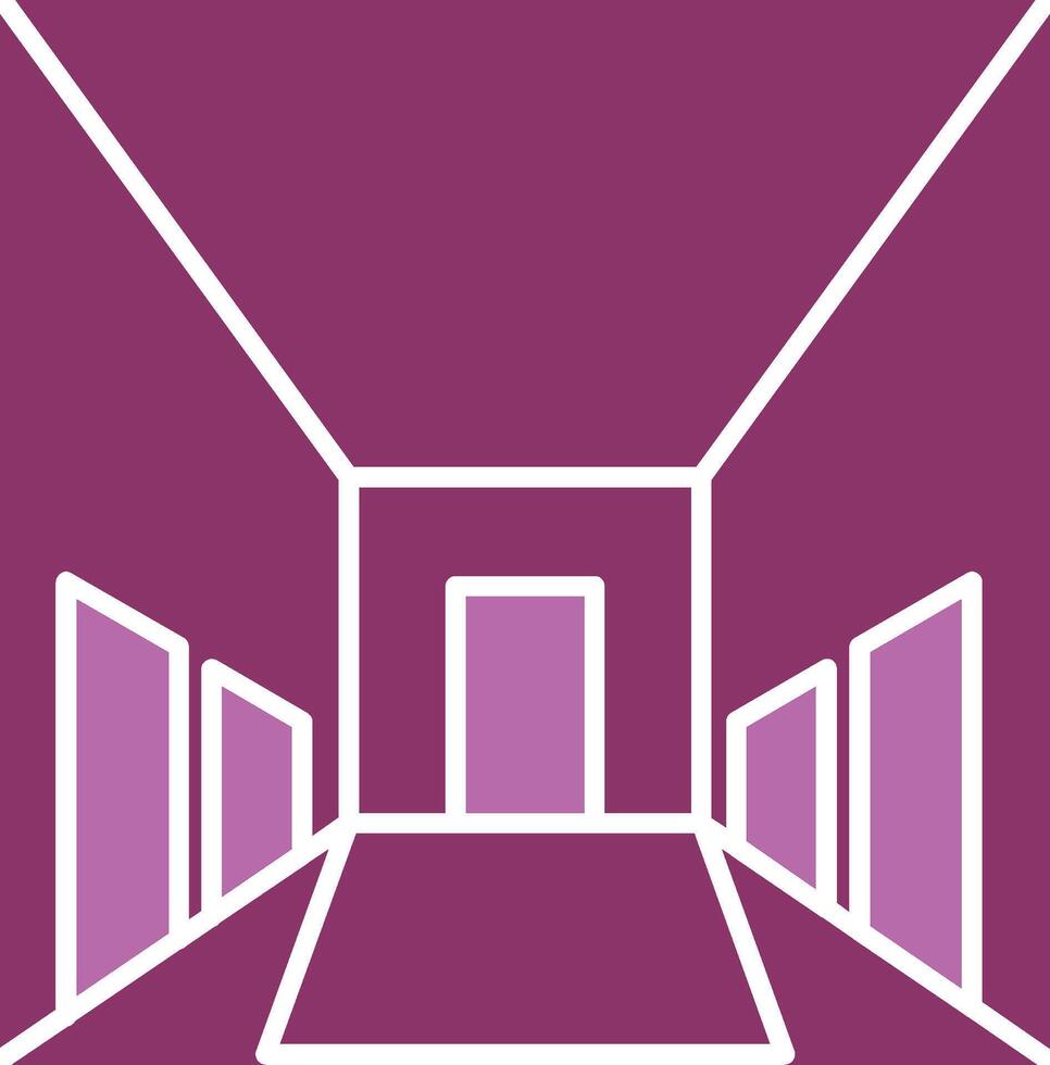Hallway Glyph Two Colour Icon vector