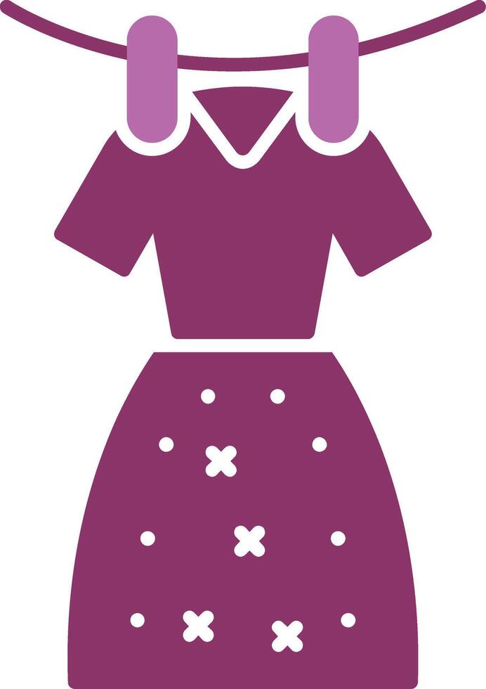 Pattern cloth Glyph Two Colour Icon vector