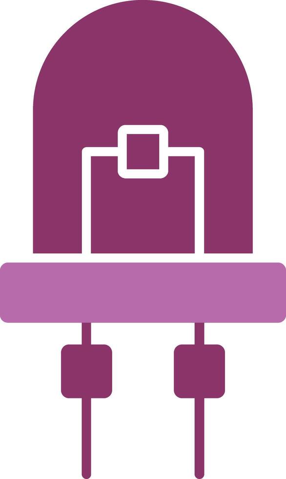 Diode Glyph Two Colour Icon vector