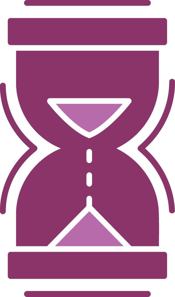 Hour Glass Glyph Two Colour Icon vector