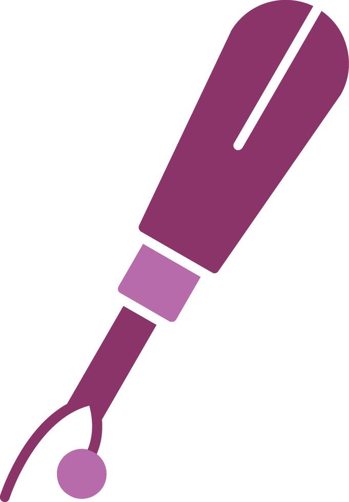 Seam Ripper Glyph Two Colour Icon vector