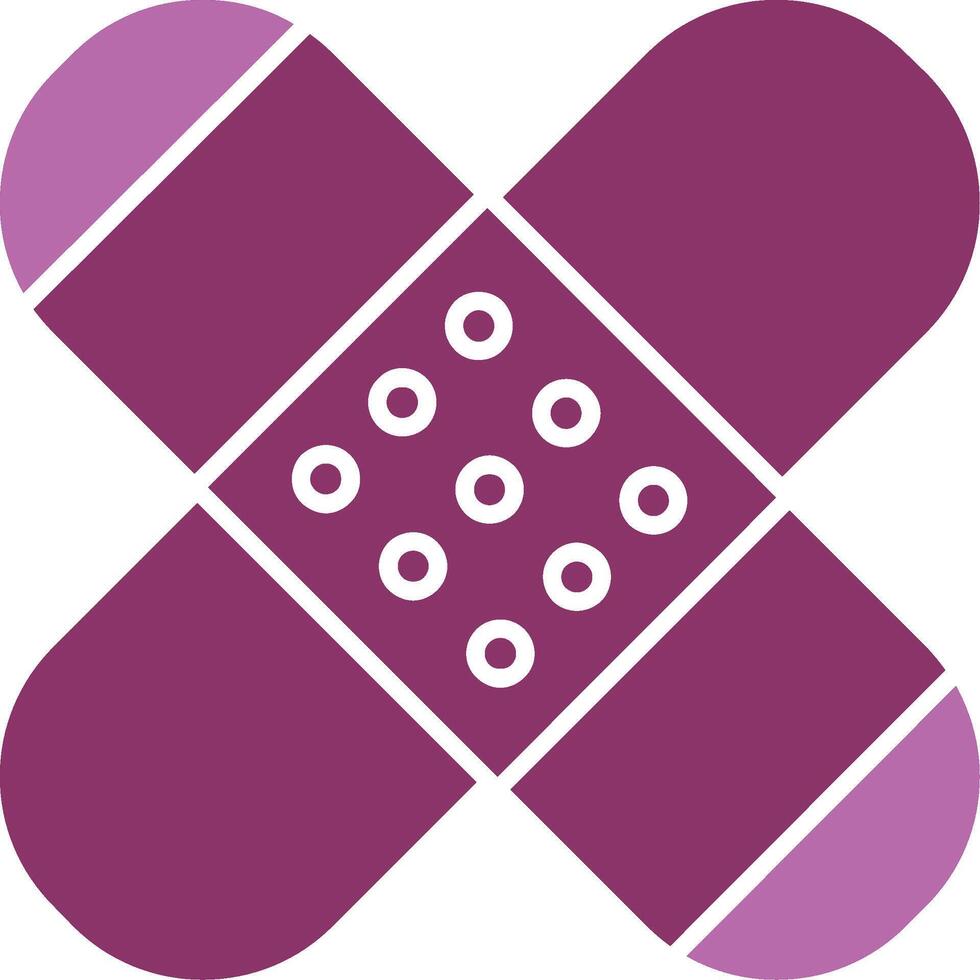 Patch Glyph Two Colour Icon vector